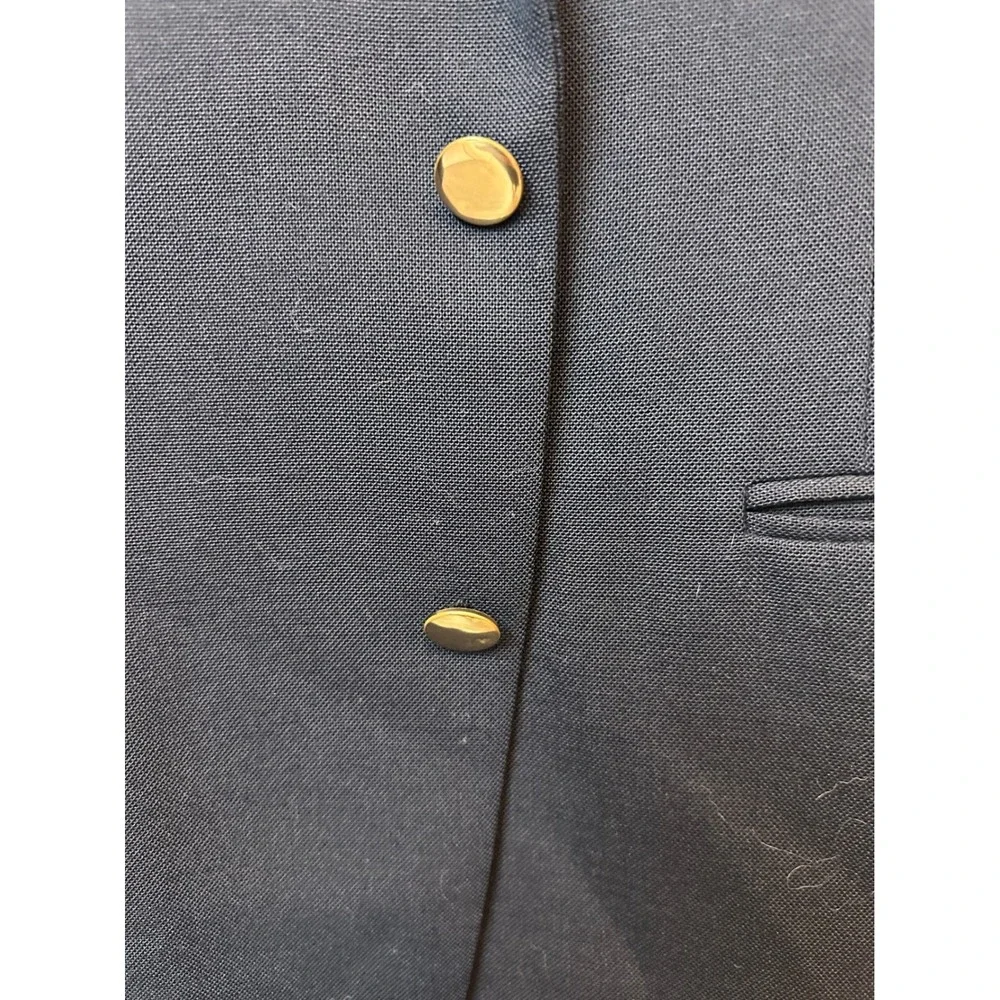 Givenchy Gentleman Navy Blue Blazer Sport Coat Gold Buttons Vintage USA Made 44R